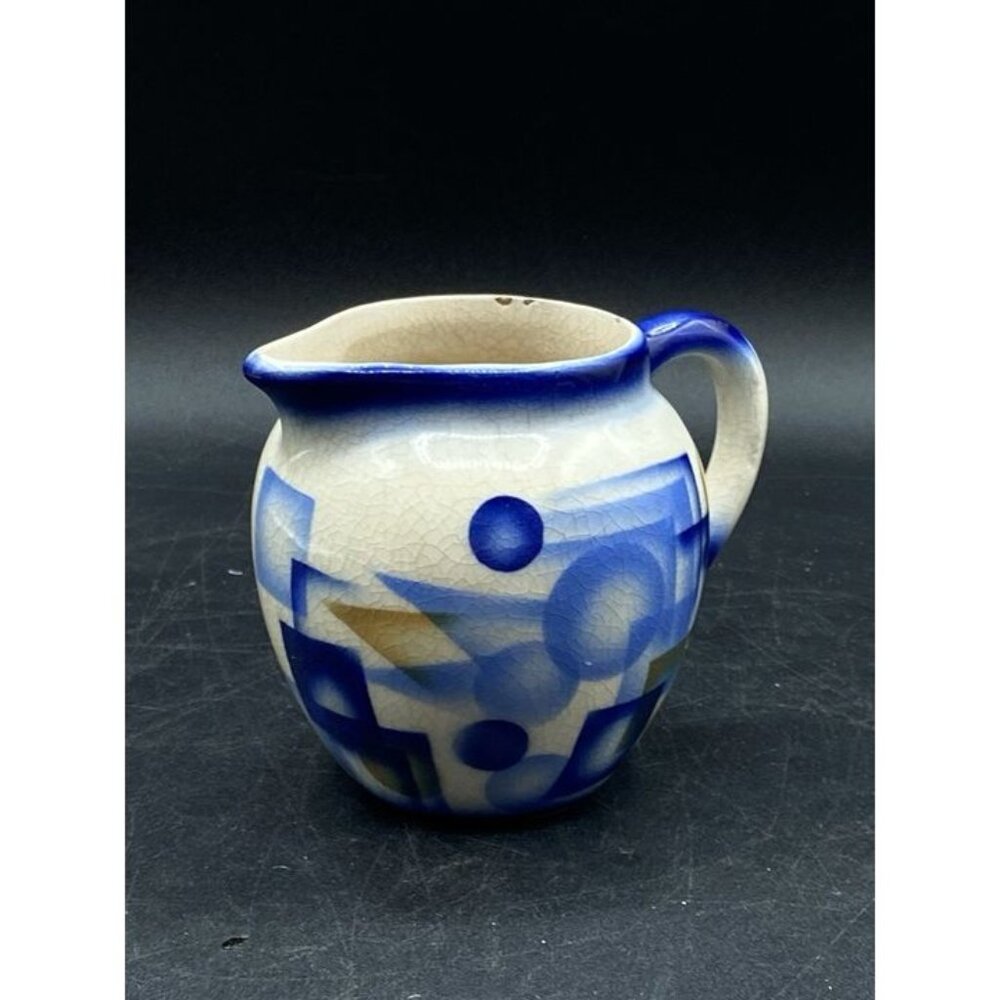 1920’s Spritzdekor Czechoslovakian Registered Celebrate Art Deco Creamer READ